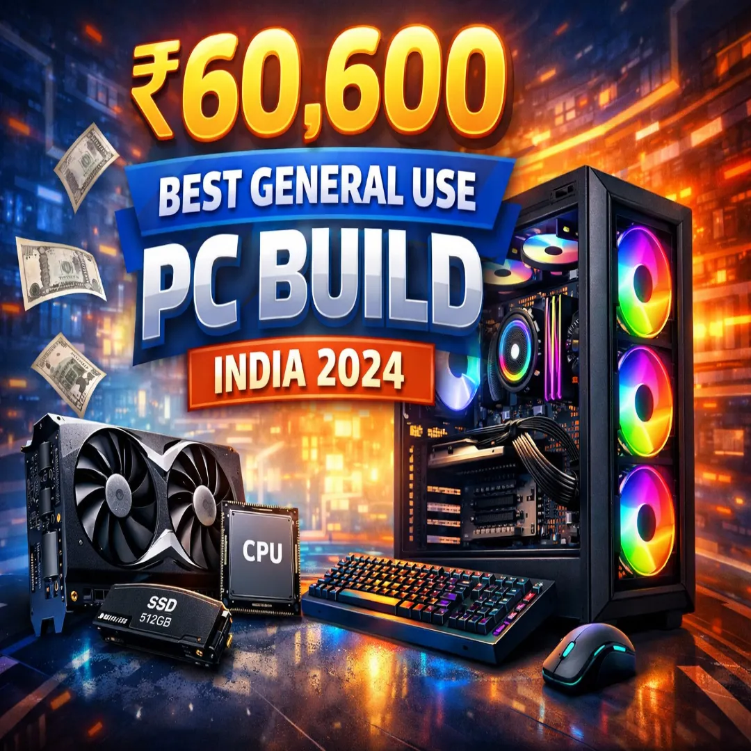 ₹60,600 Best General Use PC Build India 2024